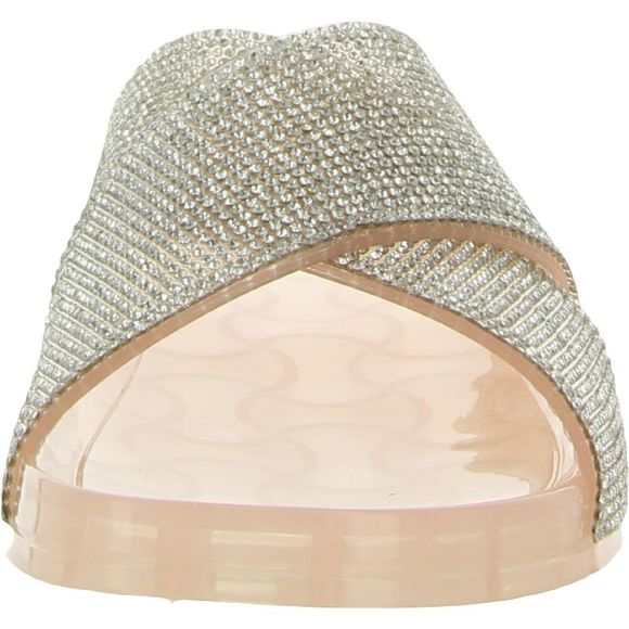 INC Womens Viraa Pink Slip On Embellished Criss Cross Pool Slides Shoes NWOB - Picture 5 of 6